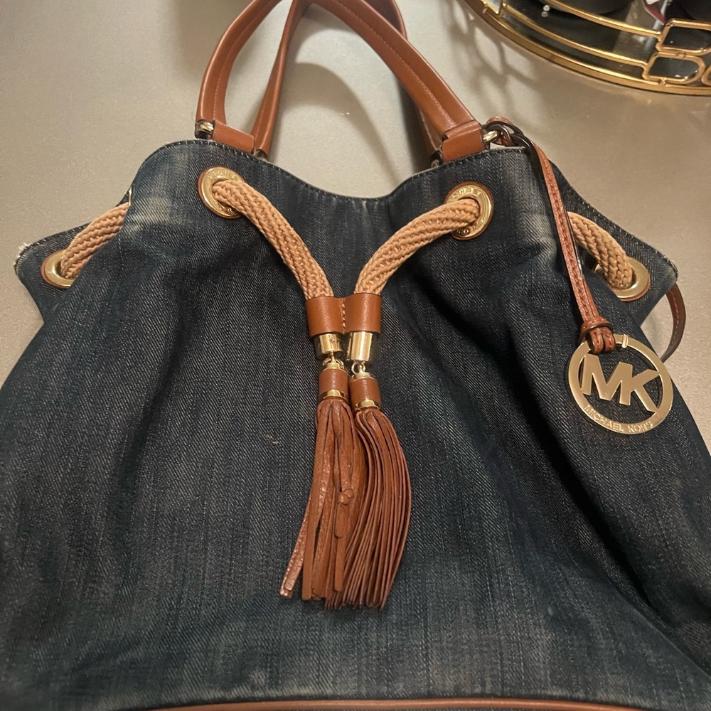 Michael Kors Denim Drawstring Bag